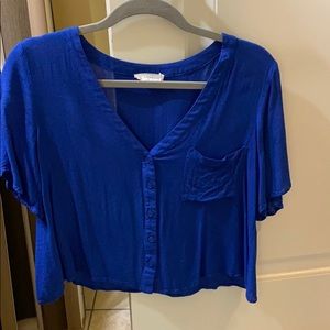 Lush blue top with buttons